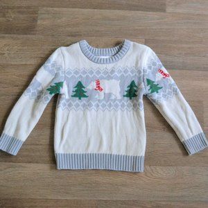 Christmas Sweater Toddler Polar Bear Christmas Trees Size 3T